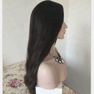 Parrucca Kosher fabbrica 100% vergini Remy capelli umani di colore naturale setoso capelli umani grezzi <span class=keywords><strong>Sexy</strong></span> donne parrucca lunga - Product Image 3