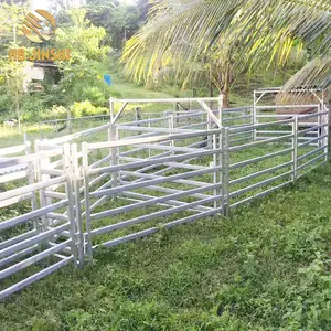 Panneaux de barrière amovibles, en acier inoxydable, 6 rails, clôture de ranch, usine