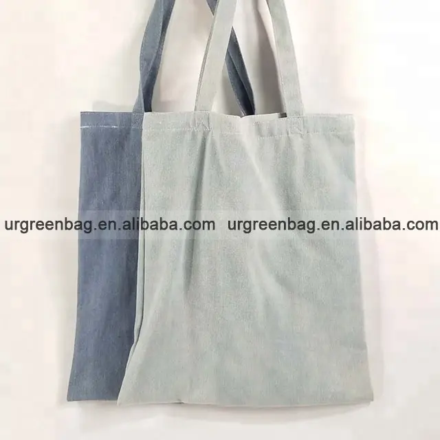 Bolso de mano denim simple de moda personalizado, bolsa de lona de algodón