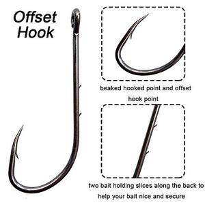100 cái/túi 92247 <span class=keywords><strong>baitholder</strong></span> mồi móc bù đắp dài thép gai Shank thép carbon cao Móc Câu Cá - Product Image 2