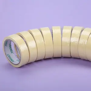 Kinh Tế Nhiệt Độ Cao Crepe Giấy Ô Tô Sơn Masking Tape Vàng Masking Tape Wall Giấy Rolls Dính