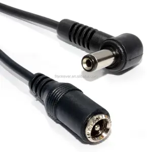 Cable de alimentación de CC macho a hembra de ángulo recto de enchufe de 12V