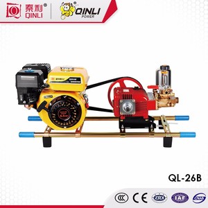 رشاش زراعي إطار بستان المحاصيل 6.5HP مكبس كهربائي يعمل بالبنزين مضخة ترولي بالبنزين رشاش كهربائي للحديقة - Product Image 2