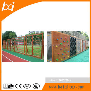 Patio de juegos de madera con paredes de escalada en roca para niños, seguridad de Diseño Popular, precio barato - Product Image 6