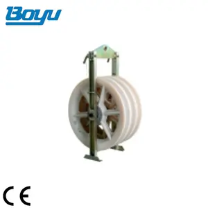 660x100 White Nylon Pulleys for string two or three bundled conductor lines