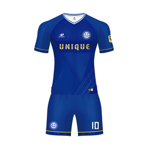 Ultima squadra di calcio blu abbigliamento sportivo da uomo maglia da calcio nome sublimato personalizza la tua maglia da calcio - Product Image 2