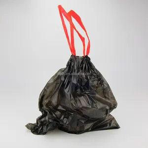 sacchetto di immondizia 50 45 centimetri Suppliers-Sacchetto di immondizia di plastica su misura biodegradabile di prezzi di fabbrica con il cordone