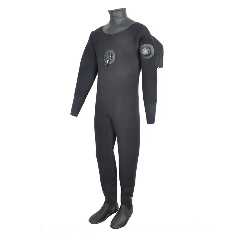 Traje de surf de cuerpo completo de neopreno seco para nadar buceo con válvulas