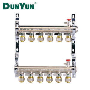 Collecteur d'eau en laiton forgé de type 726 Dunyun Factory avec débitmètre visible et bille pneumatique pour <span class=keywords><strong>vannes</strong></span> de chauffage - Product Image 4