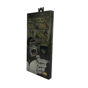 Caja de contenedor de Metal de vidrio templado Kingkong 9d, cubierta de pantalla completa de estaño, película protectora, caja de lata de Metal