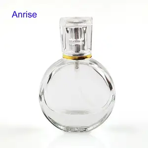 Bouteille de parfum ovale en verre plat de 60ml, pièces, Spray, recharge de parfum vide, pour femmes, avec capuchon en forme de diamant