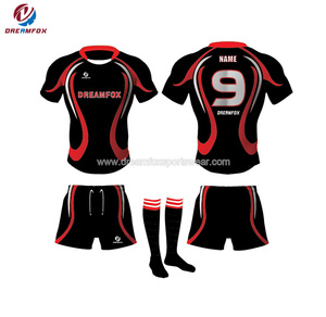 Rugby football team wear migliore qualità forte rugby league <span class=keywords><strong>pantaloncini</strong></span>, sublimata polo di rugby jersey con all'ingrosso - Product Image 6