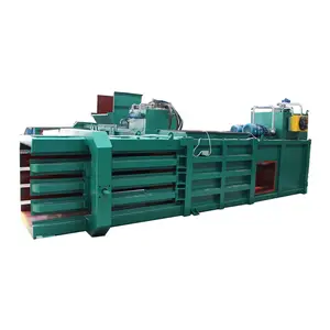 horizontal paper cardboard plastic baler hydraulic baling press machine