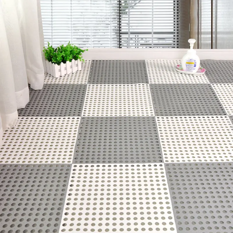 (CHAKME) PVC Floor Splice Mat Anti Slip Interlocking Floor Mat for Bathroom floor Opp Bag Non-slip