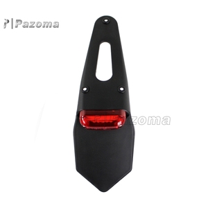 Guardabarros trasero de motocicleta, luz trasera LED, luz de freno, <span class=keywords><strong>Enduro</strong></span>, Dirt Bike MX, lámpara de parada para Honda Yamaha, luz de matrícula - Product Image 6