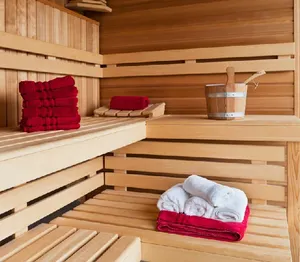 Cânhamo de madeira sólida, cânhamo canadá ou cândalo vermelho, material de madeira sólida, sauna infravermelha