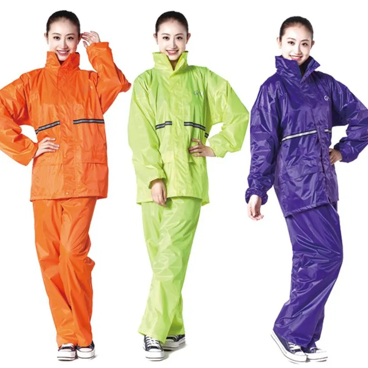 Polyester Rain Suit/ Women's Raincoat with Pants QA-1502
