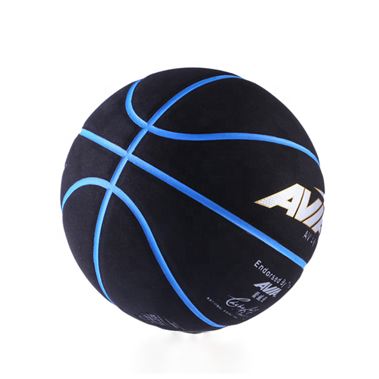 Cina all'ingrosso oem palla pu nero pallacanestro dimensione 29.5 basket palla coperta/all'aperto formazione personalizzata