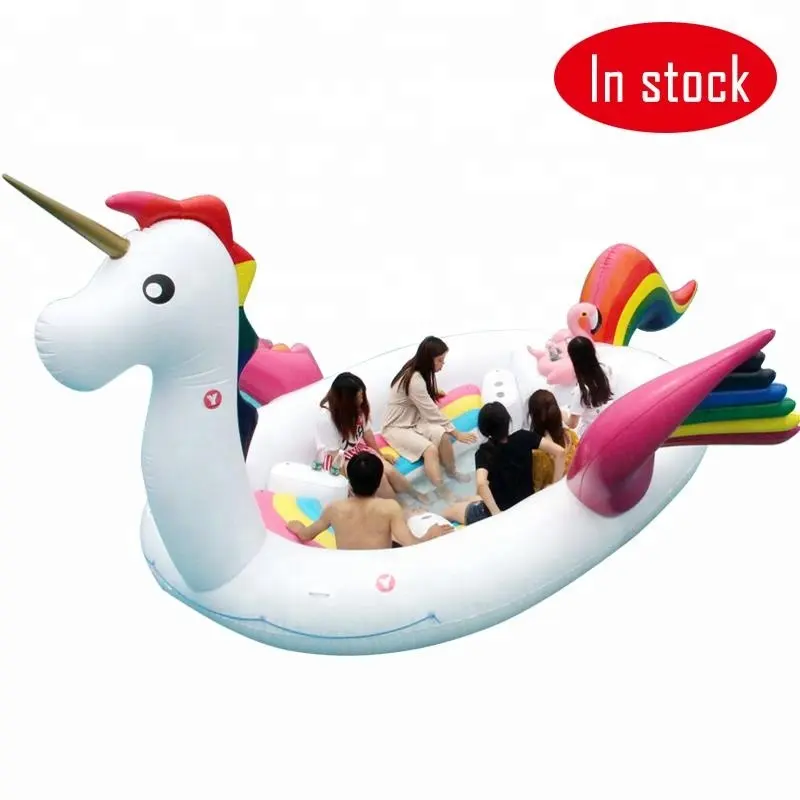 Bán Buôn Nhà Sản Xuất Lớn 6 Người Unicorn Đảng Bird Island Inflatable Pool Float