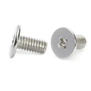 Cross Recessed Thin Flat Cheese Head Machine Screws Carbon Steel Nickel Plated m3 m4