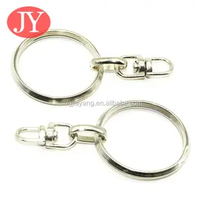 4 Link Keyring Blanks Key Chains Silver Tone Findings Split Rings