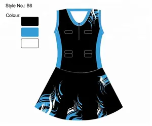 定制自己的设计升华黑色和蓝色网球裙