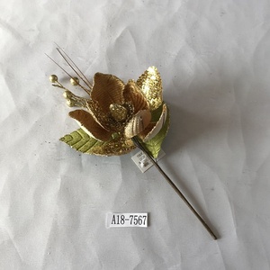Yapay glitter manolya çiçek sapı Noel <span class=keywords><strong>a</strong></span>ğacı süsler için - Product Image 4