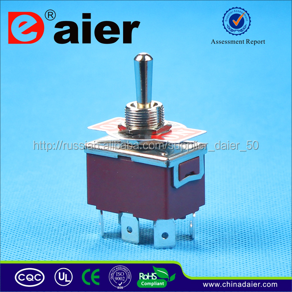 Daier KN3(C)-202P ON-ON 6P DPST Выключатель Тумблерного