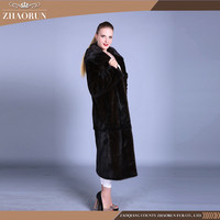 Manteau de fourrure de vison de Style russe véritable parka de fourrure de vison naturel