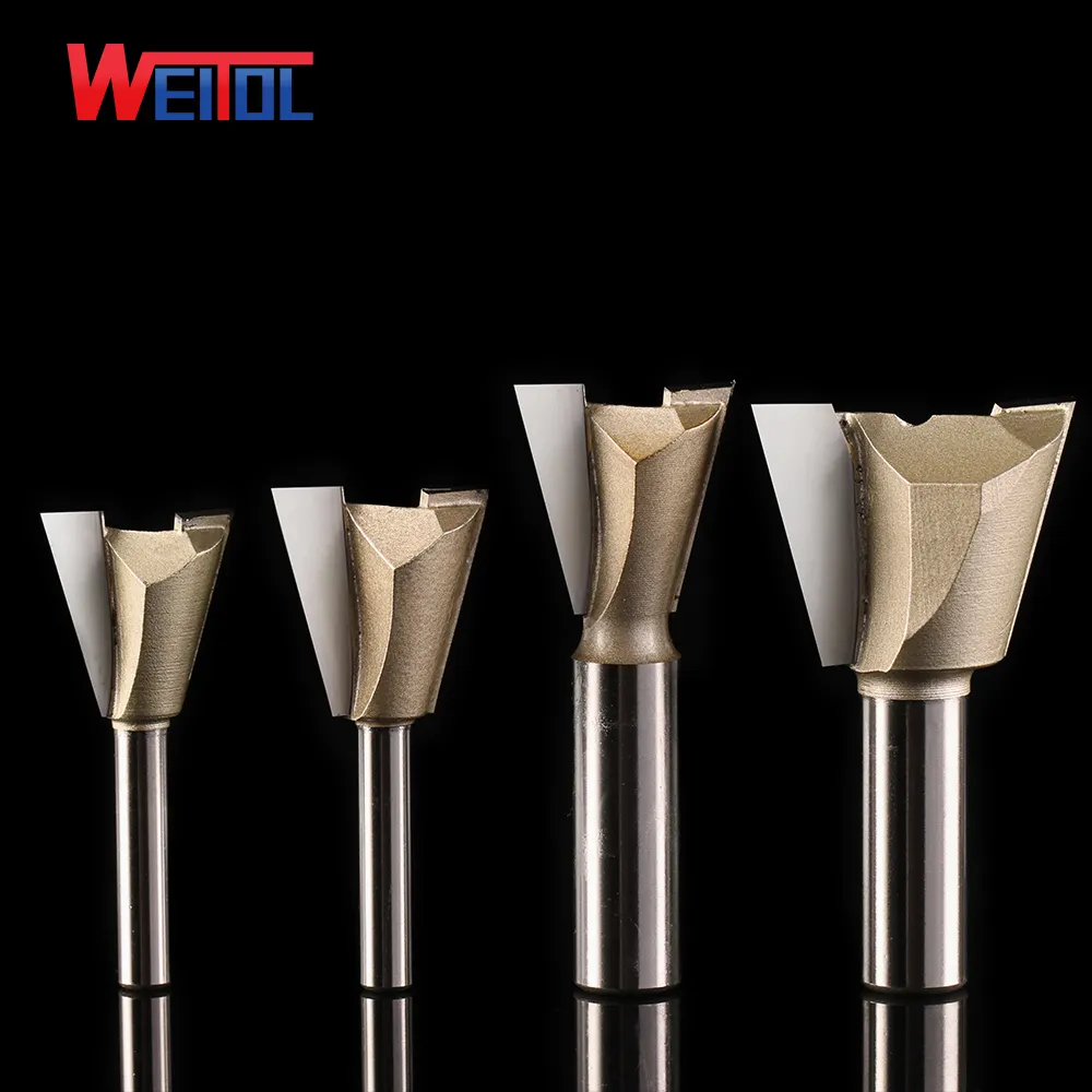 Weitol 12.7 Mét Gỗ Khắc Phay Cutter Dovetail Router Bits Cho Máy CNC