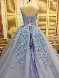 Robe de mariée <span class=keywords><strong>bleu</strong></span> glacé, Photo réelle sur mesure, de haute qualité, luxe, - Product Image 5