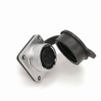 Connecteur Circulaire Étanche IP65 Personnalisé Maojwei P20, Prise et Fiche d'Aviation Métalliques à 2, 3, 4, 5, 7, 10, 12 Broches pour Alimentation Industrielle