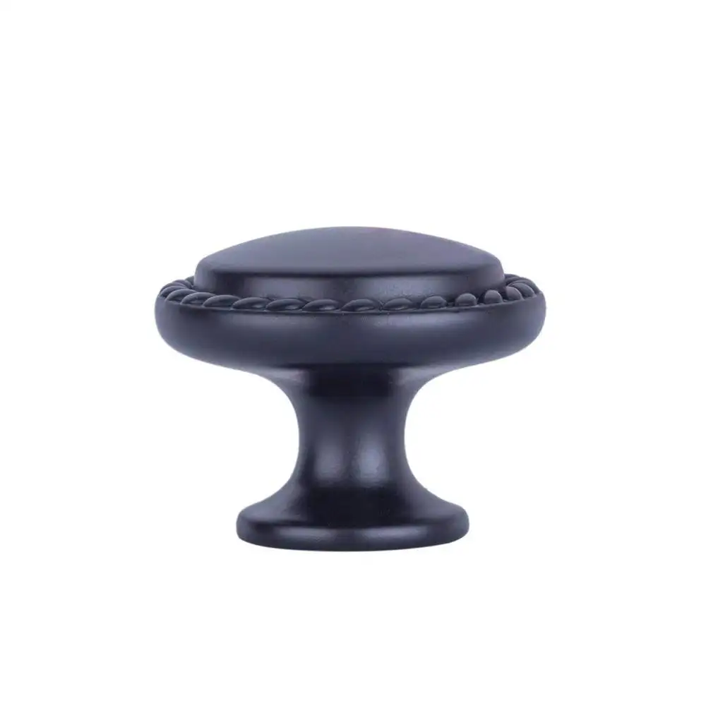 Zamak — bouton de poignée rond tressé, bouton de meuble moderne