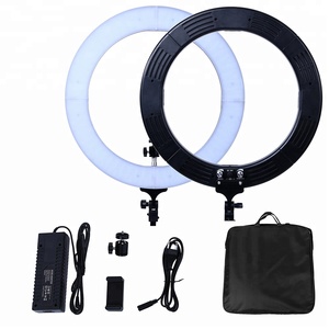 Ereise 18 pouces Dimmable et température de couleur réglable LED Ring Light pour les vidéos ou la photographie ou l'auto-maquillage - Product Image 1