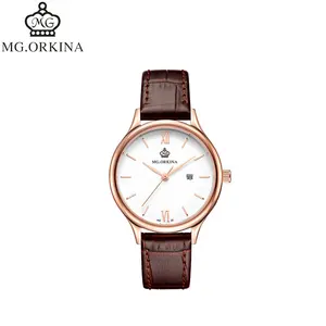 ORKINA Luxury Top Brand Clock Automatic Wristwatch Couple Watch Leather