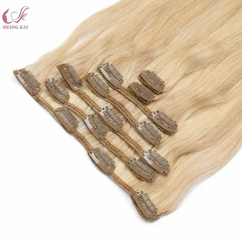 full head hair extension Human Hair Piano Clip In Hair Extensions