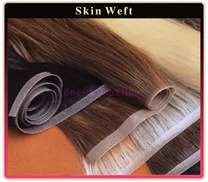 PU 皮肤纬线雷米头发质量，印度雷米头发质量无缝头发延长