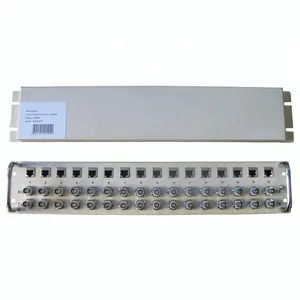 1.5U 19 אינץ מתלה הר 16 E1 BNC כדי RJ45 ממיר