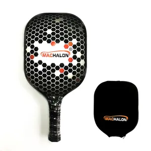 Groothandel 1 pc racket-Lichtgewicht polypropyleen honingraat composiet core graphite pickleball paddle racket met rubber randen guard 8.6 oz