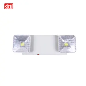 Amerika Utara Standard Wall Mounted LED Remote Control Lampu Emergency dengan Dua Lampu Spot