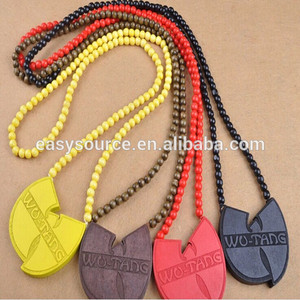 Vente chaude design personnalisé gros <span class=keywords><strong>wu</strong></span>- <span class=keywords><strong>tang</strong></span> pendentif. bon bois collier de perles - Product Image 1