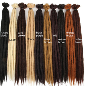 Extensions de dreadlocks de 20 pouces pour femmes/hommes, dreadlocks synthétiques bicolores faites à la main, extensions de dreadlocks longues à extrémité unique, style hippie, cheveux reggae - Product Image 2