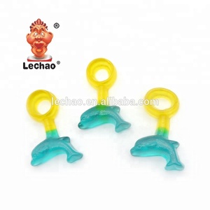 Lechao Factory Wholesale Sweet Fruit Flavor Halal Chewy Jelly Candy <strong>Blue</strong> Shark Shape Gummy Candy Box Pack - Product Image 4