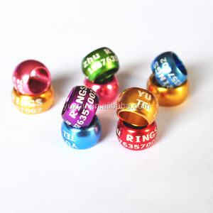 Zwarte CNC-gefreesde aluminium O-ring metalen vogelidentificatiepootring 8mm 0,7g milieuvriendelijk voor duivenpootband - Product Image 6