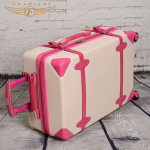 ทำในประเทศจีนabsรถเข็นกระเป๋าวินเทจกระเป๋าเดินทางสำหรับผู้หญิง - Product Image 6