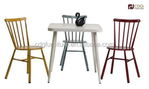 Diseño rústico hierro antiguo Windsor <span class=keywords><strong>muebles</strong></span> <span class=keywords><strong>retro</strong></span> al por mayor de aluminio silla al aire libre para hotel Bar Café - Product Image 2