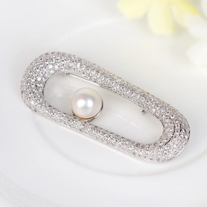 LUOTEEMI-Clip de papel para boda, ramo de novia de cristal, diamantes de imitación, Circonia cúbica, oro blanco, estilo coreano, venta al por mayor - Product Image 4