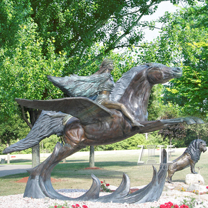 Gran Estatua <span class=keywords><strong>de</strong></span> Caballo <span class=keywords><strong>Pegaso</strong></span> Volador <span class=keywords><strong>de</strong></span> Bronce y Cobre para Decoración <span class=keywords><strong>de</strong></span> Jardines y Ciudades - Product Image 6