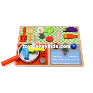 Most Popular Kids Pretend Play <strong>Wooden</strong> <strong>Cake</strong> Stand Toy with 6 <strong>Cakes</strong> W10B250 - Product Image 5