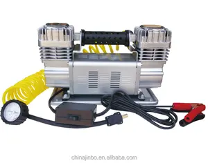 JB-90 12V çift silindirli Metal şişirme hava pompası araba şişirme hava kompresörü